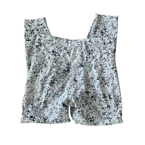 Athleta‎ Gray Floral Net Cropped Leggings Size Small - Picture 1 of 5